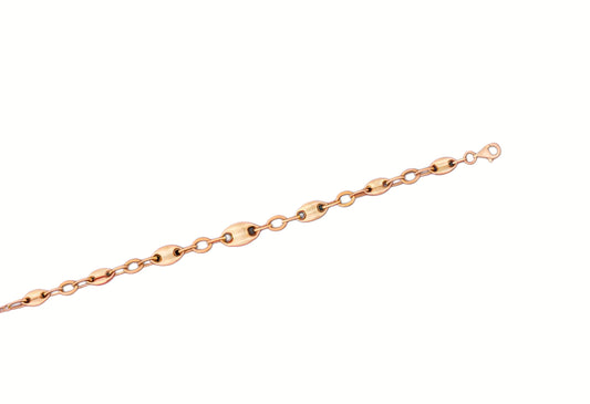 Pulsera Tipo Granos de Café en Oro 18K – Estilo Sofisticado y Único